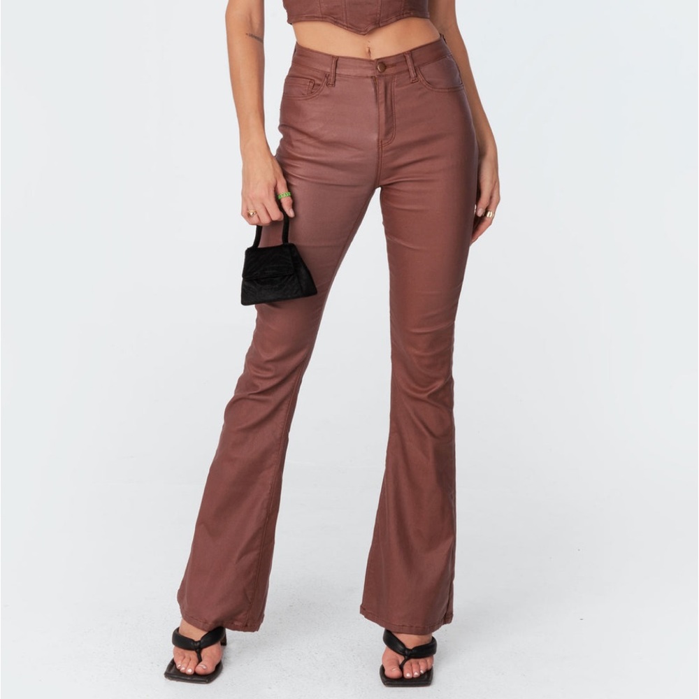 Edikted Faux Luna Flare Jeans
